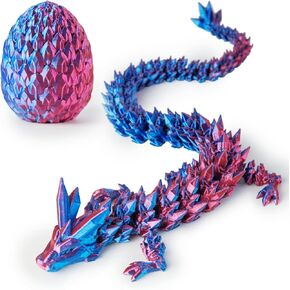 Dragon المطبوع ثلاثي الأبعاد ، بيض التنين مع التنين في الداخل ، Dragon in Egg Fidget Gift (Laser Purple)