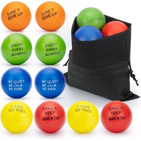 10 Pieces Motivational Stress Balls for Adults Stress Relief Balls for Kid,Giant Hand Exercise Stress Balls,Fidget Toys Relieve Anxiety-Squishy Stress Ball Pack,Manage Anger and Stress.