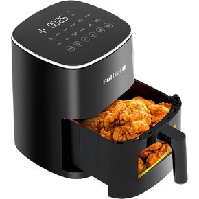 Fullwill Air Fryer with Viewing Window 6QT,5-in-1 Multi-Function(Air Fry,Roast,Bake,Reheat,Dehydrate) plus 7 One-Touch Presets for Wings,Fries,Steak and More,85% Less Oil Cooking for Families