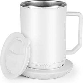 Smart Temperature Control Coffee Cug Heated Coffee Mug rechargeableAuto Sleep/3-Level Temperature Setting Self-Heating Coffee Mug (Black - 12 oz.)