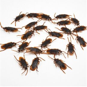 20pcs واقعية وهمية صراصير مضحكة خدعة نكتة ألعاب براون مزحة الصراصير محاكاة صراخ مطاط مزيفة مفضلة خدعة نكتة ألعاب الصراصير الجدة لمخلفات مكتب مواد الحفلات