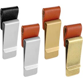 4 PCS PU Leather Pen Clip for Notebook ، 4 Colors Pen Pender for Notebook Traveler Pen Loop Holder Vintage Book Pen Penner Planner Pender للمجلة ، الحافظة ، دفتر ملاحظات معظم حجم القلم