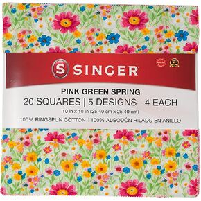 Singer Fabric 100 ٪ Cotton Tie Dye 10 بوصة مربعة سحر ، 20 في المائة