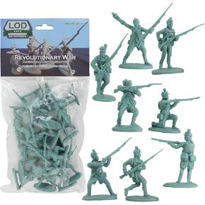 Revolutionary War Colonial Light Infantry - 16 Blue 1:32 Soldier Figures