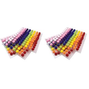 Creativity Street Self-Adhesive Poms, Assorted Colors, Set of 240, 5/8 in (Pack of 2)