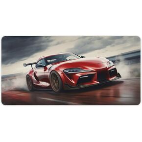 JDM CAR RED GAME GAME MOUSE PAD NON-SLIP Rubber Base Desk Mat Acceditory for Office & Gaming Setups 30x60cm