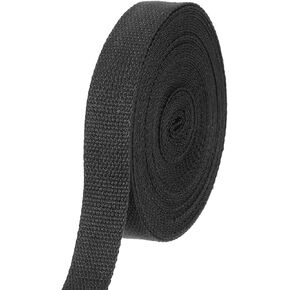 HARFINGTON Cotton Webbing 1 Inch 11 Yard Polyester Cotton Weave Webbing Strap Twill Tape Ribbon for Arts and Crafts Webbing Tote Bag Handles Cloth Belt Making Outdoor Supplies, Dark Green