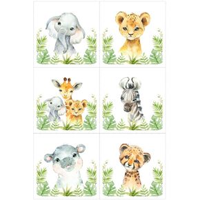 UNIQUE Safari Fabric Panel Set (6 Panels, 12x12in Each), Quilting Panels, Baby Quilt Panels, Safari Cotton Baby Panels, Blanket Panels, Cotton Fabric Panels for Quilting