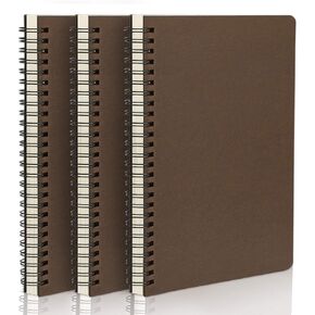 تحكم Eusoar Spiral ، A5 3 Packs 5.5 "× 8.3" 120 صفحات مبطنة في مجلة كتابة دفاتر كتابة المذكرة ، مذكرات Notepad ، Office Tork Proign