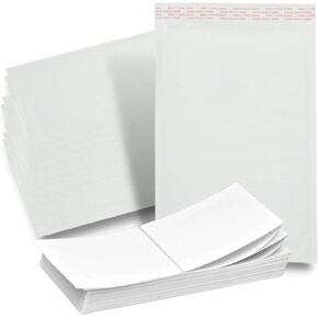حزمة - Koda 6 × 9.5 ID Kraft Bubble مغلفات (5) و 4 × 6 تسميات حرارية (10) | مراسلي الأعمال التجارية الصغيرة ، وحزم الشحن والأظرف المبطنة | Bubble Mailers 6x10 ، مغلفات التفاف الفقاعات