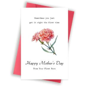 Huameigf Funny Mother’s Day Card for Dog Mom, Lovely Mothers Day Gift from Doggy, Best Dog Mom Ever Card for Women Her, I Love You More Than Treats
