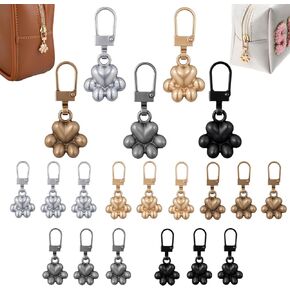 20 PCS ZIPPER يسحب لطيف الكلب PAW السوستة سحب استبدال التبويب المعادن البصمة الكلب البصمة البديلة السوستة المتميزة السوستة للحقيبة ، ومقابض المحفظة ، الأمتعة ، حقائب الظهر ، 5 ألوان