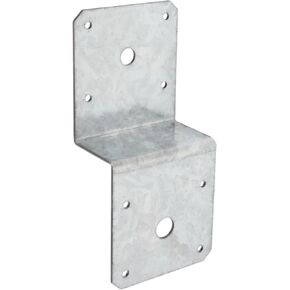 6 PCS Deck Joist Tie, Steel Z Bracket Tie Plate Fit 2x4 Cross Joist and 4x4 Post , 14 Gauge Metal Joint Corner Brace Support Pergola Brackets for Roofing Trusses Wood Timber Connectors