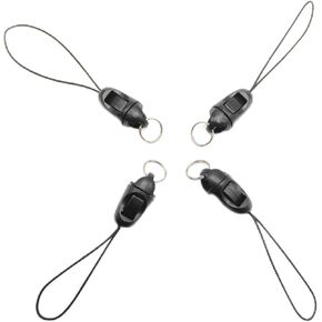 10Pcs Black Detachable Buckle Mobile Phone Accessories Keychains Pendant Buckle Small Sling Anti-Lost Lanyard Cords Hanging Head Keychains Hooks, Fasteners