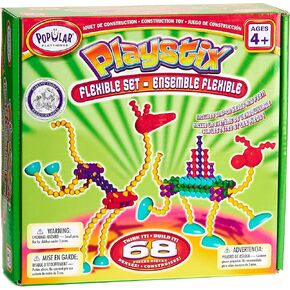 PlayStix مرنة مجموعة البناء لبنات بناء 68 قطعة مجموعة