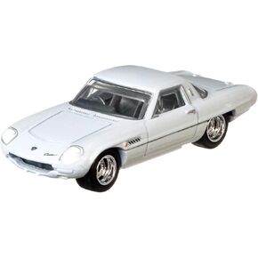 Hot Wheels Jay Leno's Garage Car Model 1968 Mazda Cosmo Sport - Die Cast Scale 1:64 - طول 7 سم - JBL66 - سلسلة ثقافة البوب