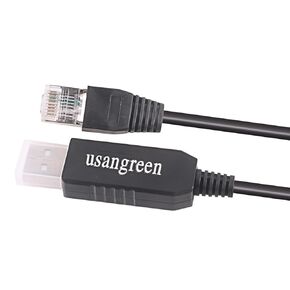 Usangreen USB to RJ45 RS485 Serial Communication Cable for Deye/SunSynk/Sol-Ark Inverters BMS Storage Battery BMS Cable Battery Status Monitoring Cable Connecting/Configure Inverters to PC (6 Feet)