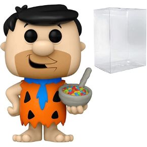 أيقونات إعلان البوب: Fruity Pebbles - Fred Flintstone مع Cereal Funko Pop! الشكل الفينيل (مجمل مع حالة واقي صندوق البوب ​​المتوافق) متعدد الألوان 3.75 بوصة