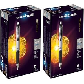 Uni-Ball 207 Impact RT Ret Retractable Rollerball Pen ، 1.0mm ، Bold Point ، Blue Ink ، حزمة 24 (65871)
