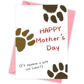 Mother's Day Card for Expecting Wife, First-Time Mom Pregnancy, Funny Pregnant Mama Mother's Day Greeting Card, Blank Inside (Momfunnycards-A)
