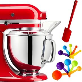 KN2B6PEH 6QT Bowl-Lift Stand Mixer Bowl, Compatible with Kitchenaid Professional 600 Mixer, Polished Stainless Steel Bowl with Extra Mixer Bowl Cover - Fits Bowl-Lift KV25G KP26M1X (6QT)
