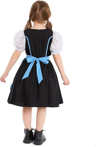 Awibmk Kids Oktoberfest Costume Girls Dirndl Dirndl with Apron Floral Maid Dress Outsplay Cosplay in Kuwait