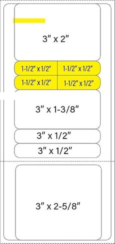 KOVOT Direct Thermal Prescription Labels 4" W x 8.5" L RX Labels | Pharmacy Grade with Scratch and UV Resistance | 250 Labels Per Roll (2000 Labels, C899) in Saudi Arabia