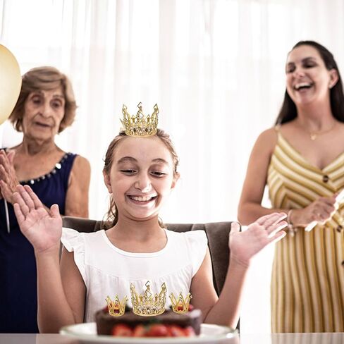6 حزمة Mini Crown Cupcake Topcake Topcake Princess Crown Cupcake تختار التاج Zircon Women Lady Girl Birthday Bridal Wedding Royal Party Cupcake Decorations in Kuwait