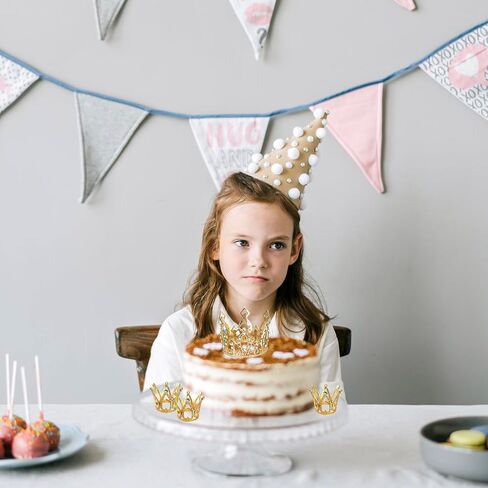6 حزمة Mini Crown Cupcake Topcake Topcake Princess Crown Cupcake تختار التاج Zircon Women Lady Girl Birthday Bridal Wedding Royal Party Cupcake Decorations in Kuwait