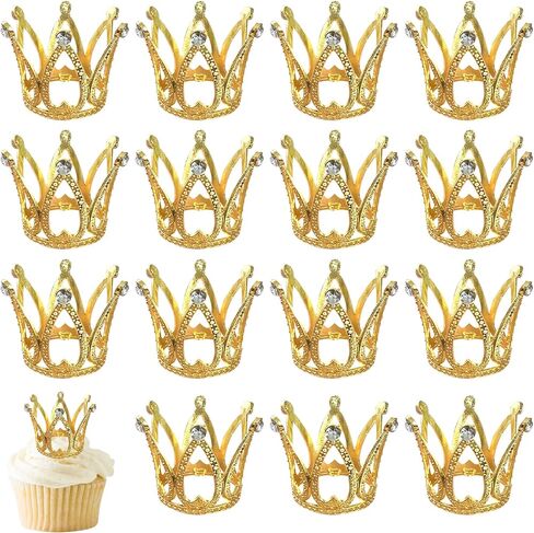 6 حزمة Mini Crown Cupcake Topcake Topcake Princess Crown Cupcake تختار التاج Zircon Women Lady Girl Birthday Bridal Wedding Royal Party Cupcake Decorations in Saudi Arabia