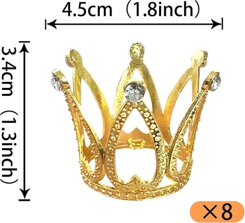 6 حزمة Mini Crown Cupcake Topcake Topcake Princess Crown Cupcake تختار التاج Zircon Women Lady Girl Birthday Bridal Wedding Royal Party Cupcake Decorations in Saudi Arabia