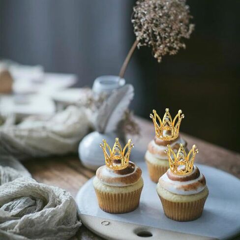 6 حزمة Mini Crown Cupcake Topcake Topcake Princess Crown Cupcake تختار التاج Zircon Women Lady Girl Birthday Bridal Wedding Royal Party Cupcake Decorations in Saudi Arabia