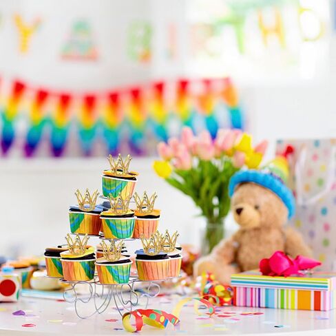 6 حزمة Mini Crown Cupcake Topcake Topcake Princess Crown Cupcake تختار التاج Zircon Women Lady Girl Birthday Bridal Wedding Royal Party Cupcake Decorations in Saudi Arabia