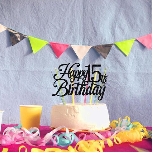Black Glitter Happy 33 Birthday Cake Topper ، هتافات إلى 33 عامًا/المستوى 33 Unlocked/33 عامًا محبوبًا ومباركًا ومضحكًا ، مستلزمات حفلات عيد ميلاد 33 in Kuwait