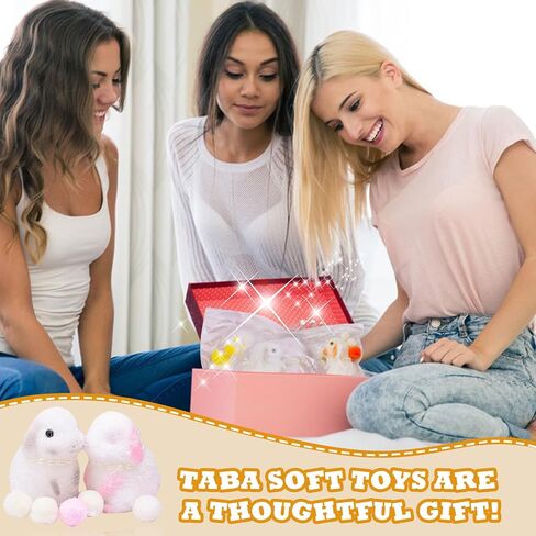Handmade 2pcs Rabbit Taba Squeeze Toys, Cute Rabbit Stress Relieving Silicone Sensory Toy, Slow Rebound Chick Squeezing Toy, Party Birthday. in Kuwait