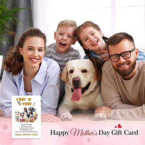 D4DREAM Mothers Day Card from Dog - 5.5x8 Funny Mother’s Day Card for Dog Mom Mothers Day Gift from Pets Bonus Mom with Envelope in Saudi Arabia