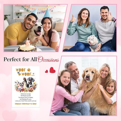 D4DREAM Mothers Day Card from Dog - 5.5x8 Funny Mother’s Day Card for Dog Mom Mothers Day Gift from Pets Bonus Mom with Envelope in Saudi Arabia