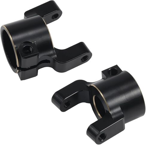 COOWOO RC Caster Blocks Upgrade Parts for 1/10 SCX10 II RC Trucks - Set of 2, Made of Brass, Precision CNC Machined, Enhanced Stability, Durability, and Steering Control in Saudi Arabia