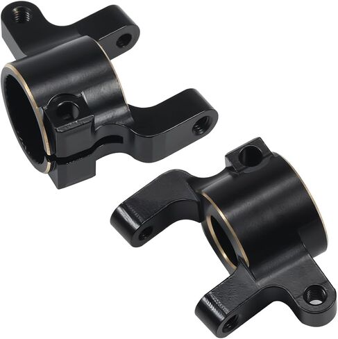 COOWOO RC Caster Blocks Upgrade Parts for 1/10 SCX10 II RC Trucks - Set of 2, Made of Brass, Precision CNC Machined, Enhanced Stability, Durability, and Steering Control in Saudi Arabia