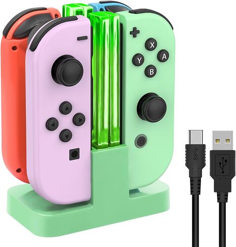 Charging Dock Replacement for Switch & Charger for Switch OLED Joy Cons, Charging Station for Switch with a USB Type-C Charging Cord- White in Saudi Arabia