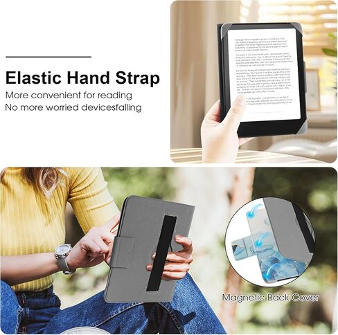 HoYiXi Universal Case for 6.8-Inch,7-Inch eReaders.Compatible with Kindle, Kobo, Paperwhite, Pocketbook, Tolino eReaders. Elastic Rope Cover for 6" -7" E-Book Readers.Flower in Saudi Arabia