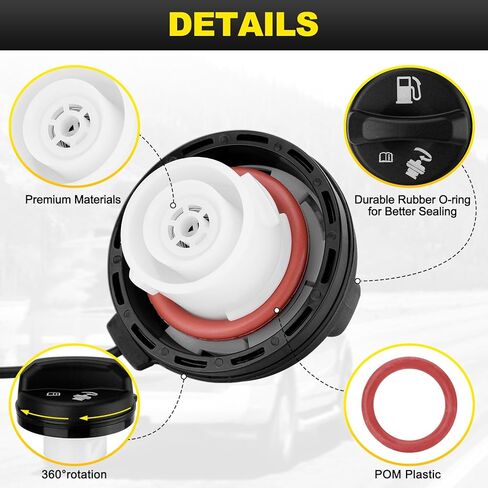 Gas Cap Fuel Tank Cap Compatible with Honda 2008-2017 Accord 2007-2016 CRV 2009-2015 Pilot 2006-2015 Civic 2009-2020 Fit 2011-2017 Odyssey 2016-2020 HRV Replace# 17670-T3W-A01 17670T3WA01 in Saudi Arabia