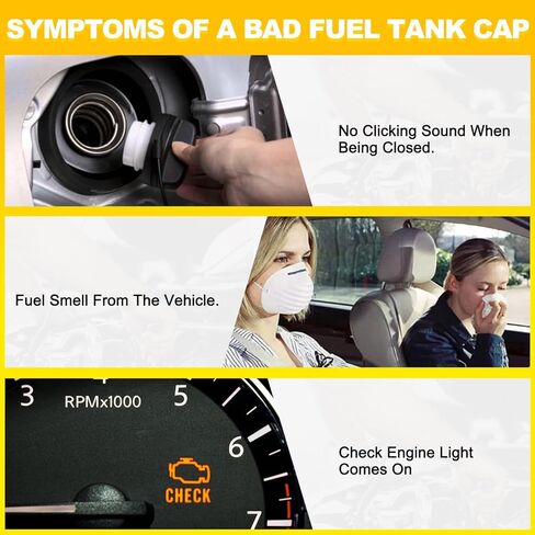 Gas Cap Fuel Tank Cap Compatible with Honda 2008-2017 Accord 2007-2016 CRV 2009-2015 Pilot 2006-2015 Civic 2009-2020 Fit 2011-2017 Odyssey 2016-2020 HRV Replace# 17670-T3W-A01 17670T3WA01 in Saudi Arabia