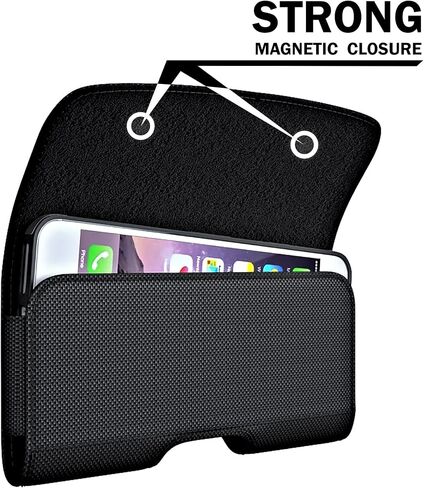 DeBin Holster for iPhone 16 Plus 16 Pro Max 15 Plus Promax 14 Plus 13pro Max 12 Max 11 Xs Max 8 Plus 7 Plus, Nylon Cell Phone Belt Holder Clip Case Carrying Pouch (Fits Phone with Protective Case) in Saudi Arabia