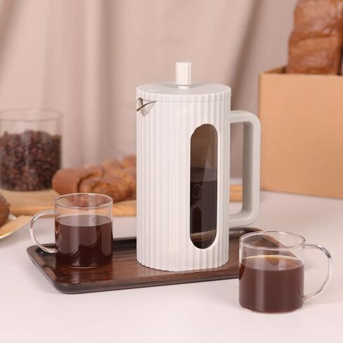 French Press Coffee Maker, 34 oz, Heat Resistant Borosilicate Glass, 4-level Filtration in Saudi Arabia
