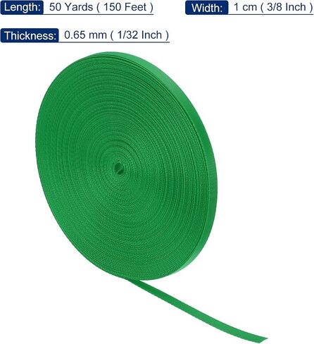 MECCANIXITY Nylon Webbing Strap Flat 5/8 Inch 50 Yards Fluorescent Green for Outdoor DIY Gear Repair, Backpack, Luggage-Rack, Crafts in Saudi Arabia
