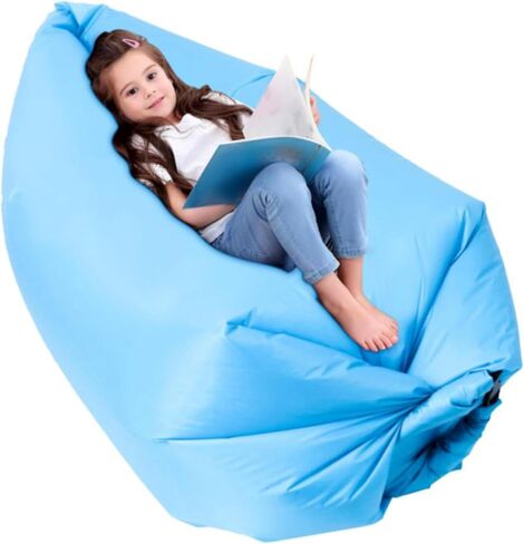 King Mills Inflatable Couch, Anti Leakage Inflatable Couch for Camping, Ideal as Portable Air Couch, Inflatable Chair for Kids, Inflatable Beach Chair for Kids and Teens, Grey in Saudi Arabia