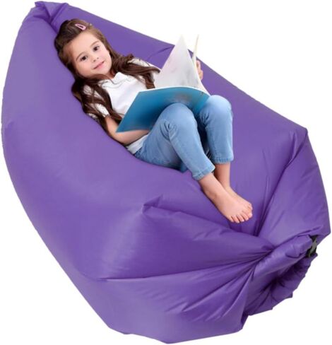 King Mills Inflatable Couch, Anti Leakage Inflatable Couch for Camping, Ideal as Portable Air Couch, Inflatable Chair for Kids, Inflatable Beach Chair for Kids and Teens, Grey in Saudi Arabia