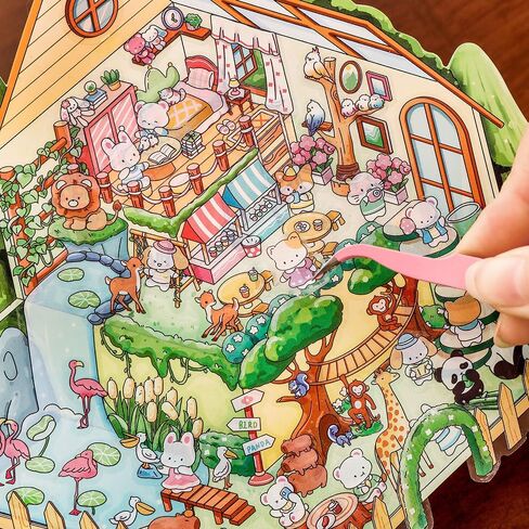 DIY 3D Stickers Kit for Adults & Teens - 4 Set Creative House Scene Stickers Make Your Own Mini Room Scenes- Stress Relief Craft for Home Decor, Gift Idea, Fun Art Activity in Saudi Arabia