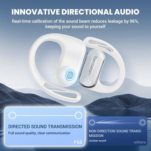 AI Translator Earbuds Translation Earbuds Real-Time 98% Accuracy 0.5s Response |Lifetime Free Offline Translation(8 Languages) & Online Translation(144 Languages)|(AF56 Beige Offline) in Kuwait